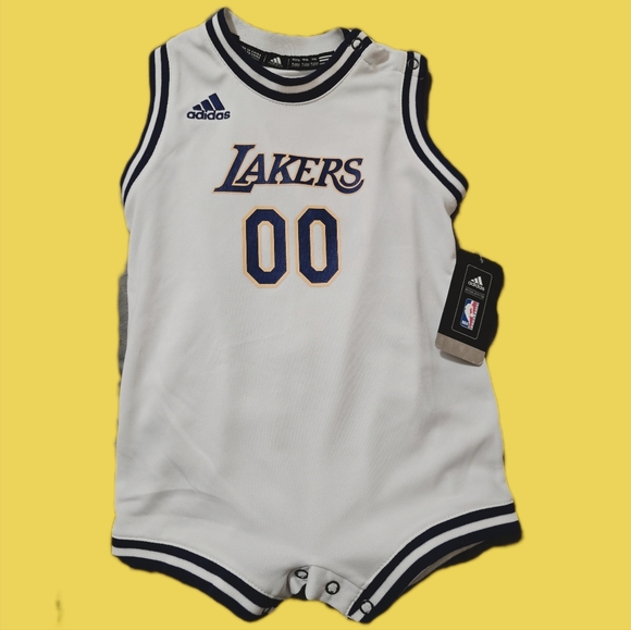 adidas White and Black Kids One Piece - Picture 1 of 4